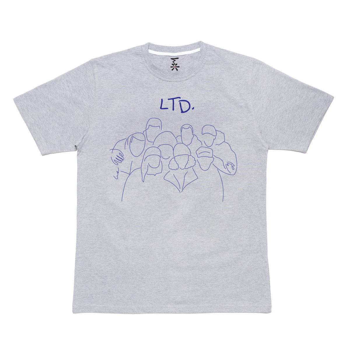 t-shirt szary melanż przód